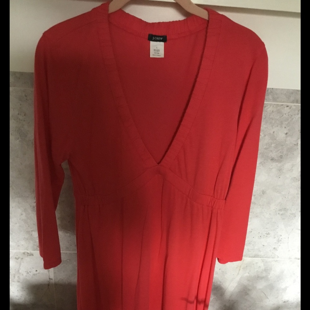 FINAL DROP Beautiful J Crew Red EMPIRE Casual Dres